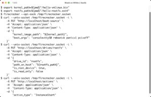 Abbildung 2: Anders als etwa Qemu kommt Firecracker mit einer ReSTful-API daher, über die sich der Betrieb und der Start von Instanzen steuern und kontrollieren lassen.