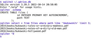 Abbildung 2: Eine SQLite-Datenbank speichert alle Dateipfade aus Google Drive.