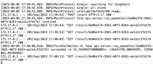 Abbildung 4: Die Log-Eintr&auml;ge des Web- und des Celery-Servers.