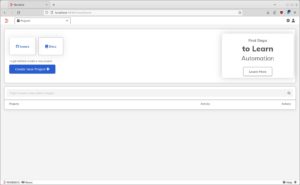 Abbildung 2: Beim ersten Aufruf erscheint die Web-GUI optisch sehr leer.