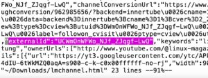 Abbildung 6: Die ID des Youtube-Kanals versteckt sich in der Channel-Seite.