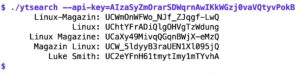 Abbildung 7: Die Treffer bei der Suche nach "Linux Magazin" fördern wie gewünscht die Channel-ID zutage.