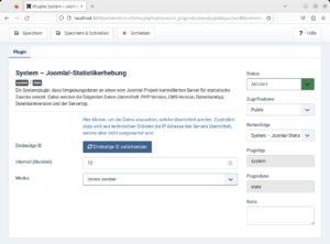 Abbildung 7: In Joomla kümmert sich eine Erweiterung um den Datenversand, die sich bei Bedarf komplett entfernen lässt.
