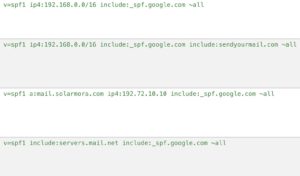 Abbildung 3: Branchenprimus Google macht es vor: Mittels SPF-Eintr&auml;gen l&auml;sst sich der Missbrauch von Absenderdom&auml;nen gut unterbinden.