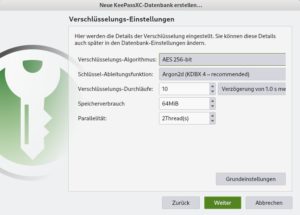 Abbildung 4: KeepassXC bietet sehr detaillierte Konfigurationsoptionen.