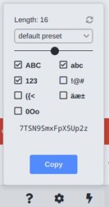 Abbildung 9: Auch Keeweb bietet einen frei konfigurierbaren Passwortgenerator.