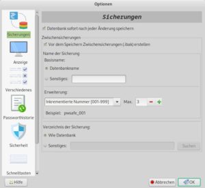 Abbildung 12: Der Einstellungsdialog von Password Safe offeriert detaillierte Einstellmöglichkeiten.
