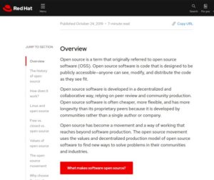 Abbildung 1: Die Definition von Open Source, die Red Hat auf seinen Webseiten veröffentlicht hat, scheint nicht zur neuen Firmenpolitik zu passen.
