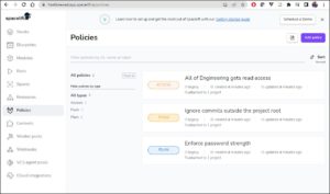 Abbildung 5: Policies sind eine Besonderheit in Spacelift: Dar&uuml;ber lassen sich Compliance- und Security-Regeln auch innerhalb ausgerollter Spacelift-Stacks erzwingen. Der CISO h&ouml;rt das vermutlich gern. Quelle: Spacelift