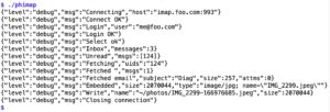Abbildung 6: Ein Testlauf des Fotoarchivierers in der geschwätzigen Variante mit Debug-Infos.