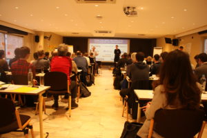 Abbildung 1: Schon im Vorfeld trafen sich Experten im FOSDEM Fringe zu Workshops, hier zu "FOSS license and security compliance tools".