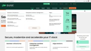 Abbildung 2: Von den Ursprüngen weit entfernt: Die Suse heute bietet zwar immer noch "Business-Critical Linux", gleichgestellt dazu aber genauso Lösungen für Container-Management und Edge.