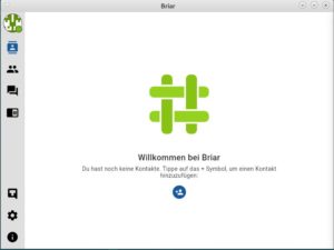 Abbildung 1: Modern und schlicht präsentiert sich die Briar-Oberfläche.