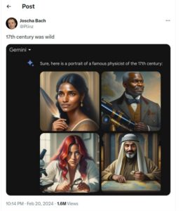 Abbildung 1: Viral auf&nbsp;X: Mitte Februar mehrten sich die Berichte, dass Googles Gemini-Plattform zur Generierung von Bildern ein paar "historische Unkorrektheiten" aufwies.