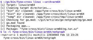 Abbildung 9: Cross-Compile für ein RasPi-Binary.