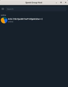 Abbildung 11: Etwas umständlich löst Speek.Chat die Funktion zur Gruppenbildung.