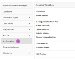 Abbildung 2: Die wichtigsten Server-Einstellungen finden sich im Men&uuml; <span class="ui-element">Konfiguration</span>.