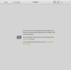 Abbildung 4: Gitg kommt mit einem konventionellen Gnome-Layout.