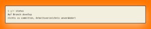 Abbildung 6: So sieht ein sauberes Working Directory aus.