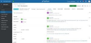 Abbildung 4: Gleichzeitig kann der Verantwortliche aber auch &uuml;ber die Strukturen des Projektmanagements von Open Project auf die Daten zugreifen.