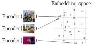 Abbildung 5: Der Encoder berechnet Vektoren, die auf näher beieinander liegende Punkte verweisen, wenn die bezeichneten Objekte einander ähnlicher sind. Quelle: Qdrant