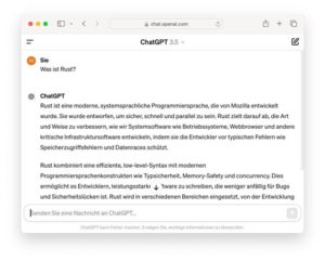 Abbildung 1: Neben der gewohnten Weboberfläche bietet ChatGPT eine API an, mit der Programme direkt Anfragen stellen.