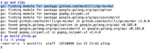 Abbildung 3: Das hausgemachte Paket <span class="ui-element">murmur</span> zieht Go von Github heran.