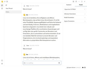 Abbildung 6: In Jan können Sie mehrere Dialoge simultan bearbeiten.