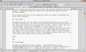 Abbildung 2: Die Oberfläche von OpenOffice wirkt optisch veraltet, lässt sich jedoch effizient bedienen.