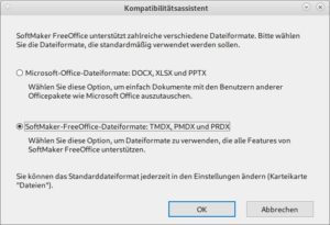 Abbildung 5: Auch FreeOffice besitzt Import- und Exportfunktionen für Fremdformate.