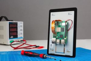Knapp zehn Jahre nach dem ersten Raspberry Pi Touch Display kommt nun das Raspberry Pi Touch Display 2 auf den Markt. Quelle: Raspberry Pi Foundation