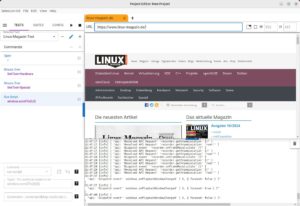 Abbildung 2: Selenium merkt sich alle Mausklicks auf einer Website und kann die Aktionen jederzeit wiederholen.