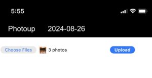 Abbildung 2: Drei Fotos stehen zum Hochladen bereit.