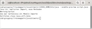 Abbildung 3: Starten und Ausgabe von <a href="#artRef-l2">Listing 2</a>.