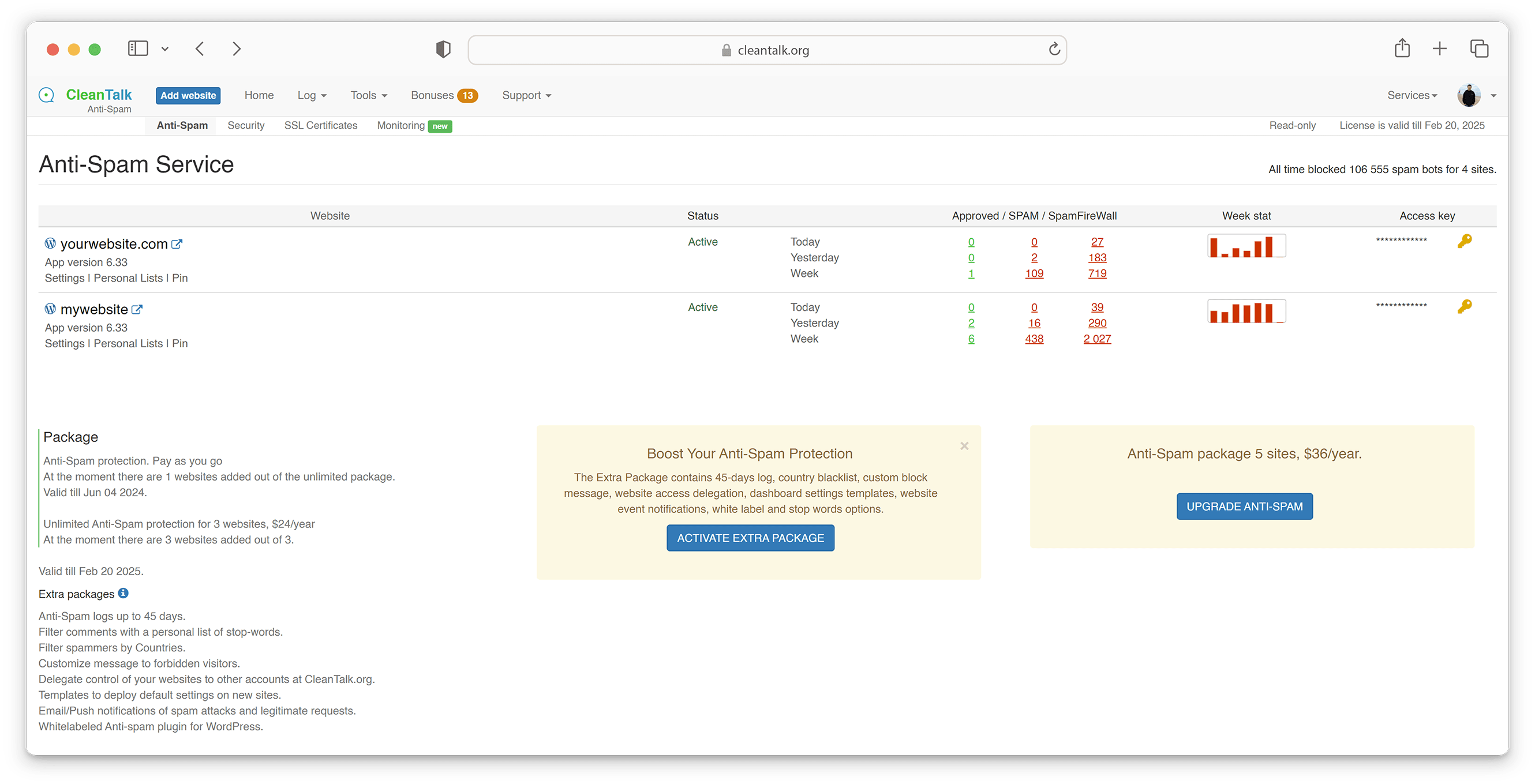 200.000 WordPress Seiten sind laut den Spezialisten von Wordfence von kritischen Sicherheitslücken im Plugin Anti-Spam by CleanTalk betroffen. Es gibt Patches. Quelle: Cleantalk