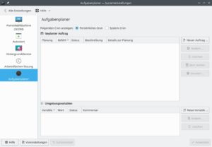 Abbildung 4: Die Oberfläche von Kcron entspricht den KDE-Konventionen.