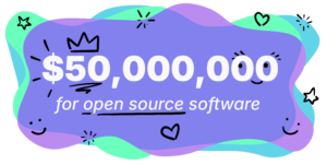 Das Open Source Collective (OSC)hat im Jahr 2024 den 50-millionsten Dollar für die betreuten Open-Source-Projekte angenommen. Quelle: OSC