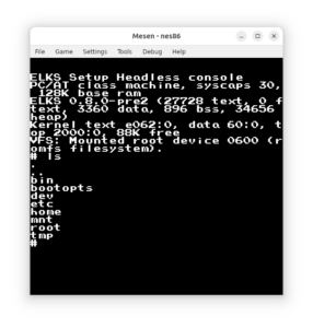 Der NES86-Emulator im Betrieb