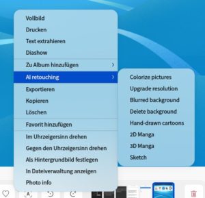 Abbildung 1: In mehreren zum Deepin-Desktop gehörenden grafischen Anwendungen stehen Funktionen zur Verfügung, die KI nutzen.