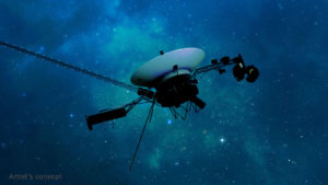 Abbildung 3: Im Jahr&nbsp;1977 gestartet, sind die beiden Sonden Voyager&nbsp;I und&nbsp;II mittlerweile sowohl die schnellsten als auch die am weitesten von der Erde entfernten menschengemachten Flugk&ouml;rper. Quelle: NASA, CC-0
