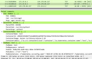 Abbildung 4: Ptcpdump beherrscht den Umgang mit Containern und kann sogar Annotationen direkt aus Kubernetes auslesen. Quelle: Huang Huang
