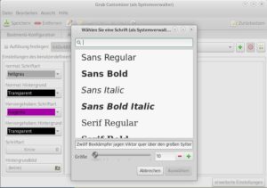 Abbildung 6: Grub Customizer bietet detaillierte Optionen, um das Erscheinungsbild des Bootloaders zu ändern.
