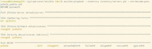Abbildung 3: Ansible hat Pi-hole per Playbook aktualisiert. Im Beispiel schloss das Werkzeug drei Tasks erfolgreich ab.