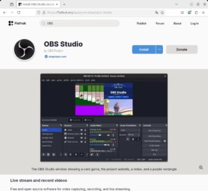 Abbildung 1: Das Flatpak-Paket auf Flathub stammt direkt von den OBS-Studio-Entwicklern.