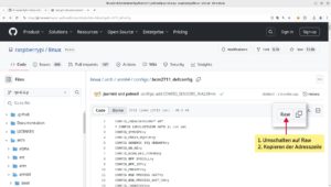 Abbildung 1: Dank Raw-Modus lassen sich die Dateien per Wget kopieren.