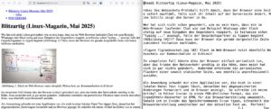 Abbildung 2: Ein Artikel der Kolumne Snapshot w&auml;hrend der Entstehung.
