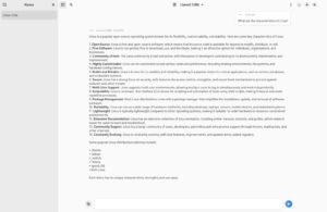 Abbildung 3: Alpaca gruppiert Fragen und Antworten unterschiedlich und gewährleistet so bei längeren Dialogen eine gewisse Übersicht.