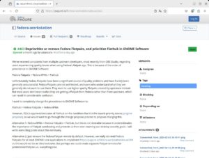 Abbildung 3: Bethkes Anfrage stieß eine lange Diskussion an, unter anderem über die Priorisierung der Fedora-Repositories.