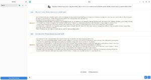 Abbildung 10: Bei Newelle ist nicht immer eine ausreichende Übersicht über den Chat-Verlauf gegeben.