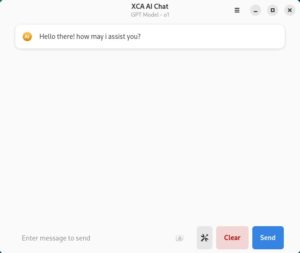 Abbildung 15: Das Dialogfenster von XCA AI Chat fällt überaus einfach aus.